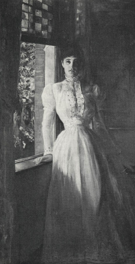Henriette Chabot à la fenêtre