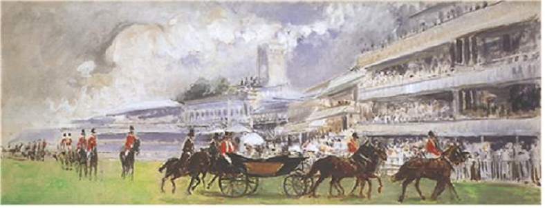 Le cortège de la reine, Ascot, Angleterre