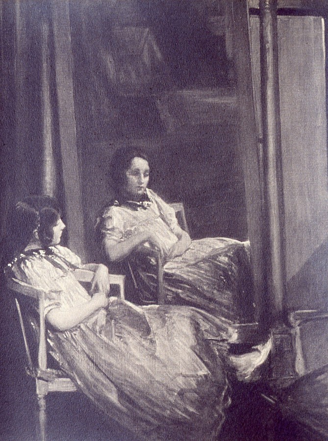 Désirée Manfred au miroir psyché