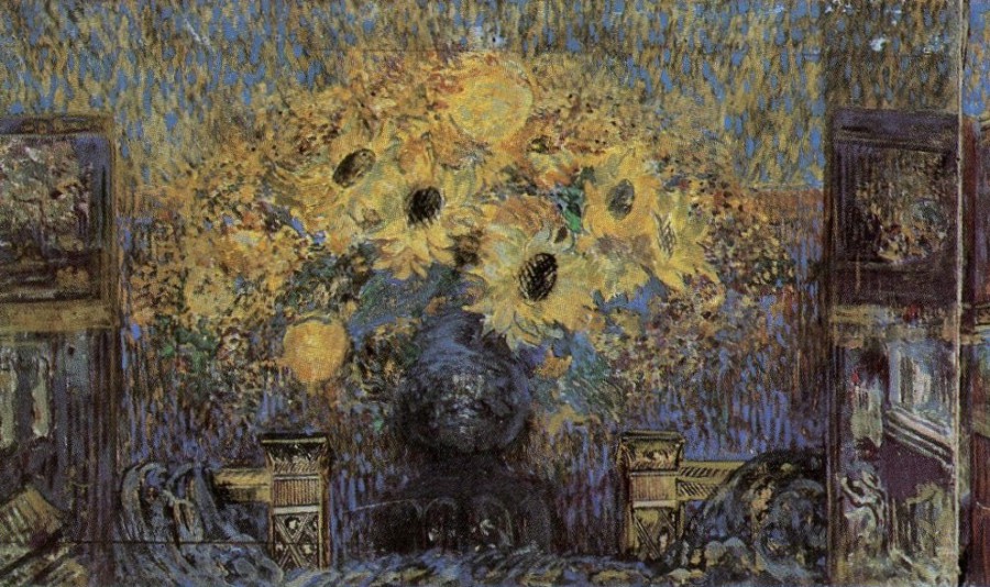 Décor pour la Biennale de Venise : un vase de tournesols