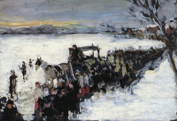 Un enterrement sous la neige