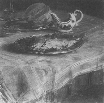 Melon d’eau et morceau de saumon préparé