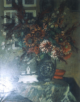 Bouquet de tournesols et dahlias