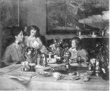 Breakfast à Eaton Place, les enfants Noble
