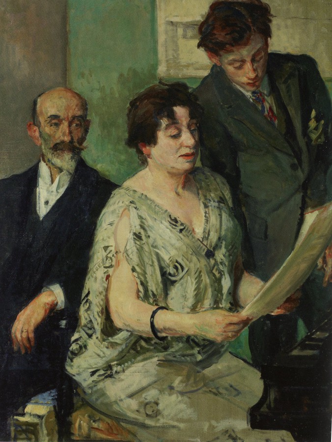 Monsieur et Madame Lelong avec leur neveu Francis Fischer