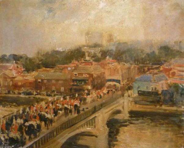 Horse guards sur Eton Bridge, Windsor