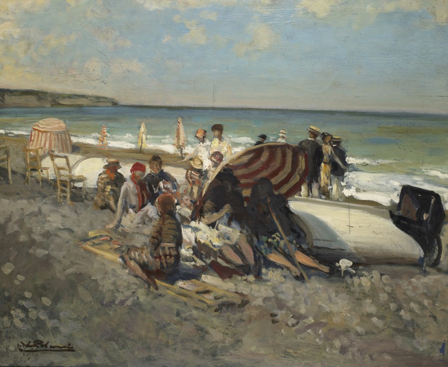 Plage de Dieppe en août