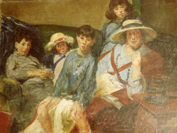 Ena Mathias et ses enfants à Offranville