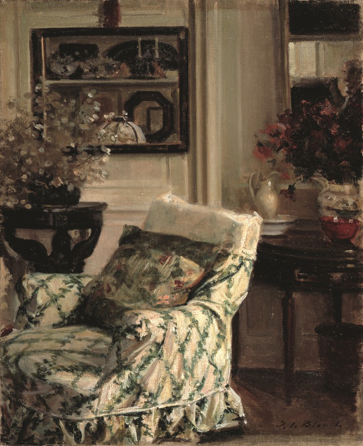 Le salon de musique au manoir du Tot, Offranville