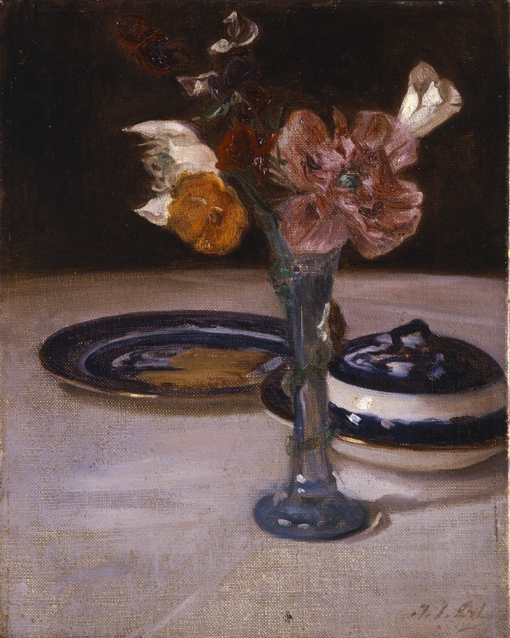 Vase de fleurs et porcelaine anglaise
