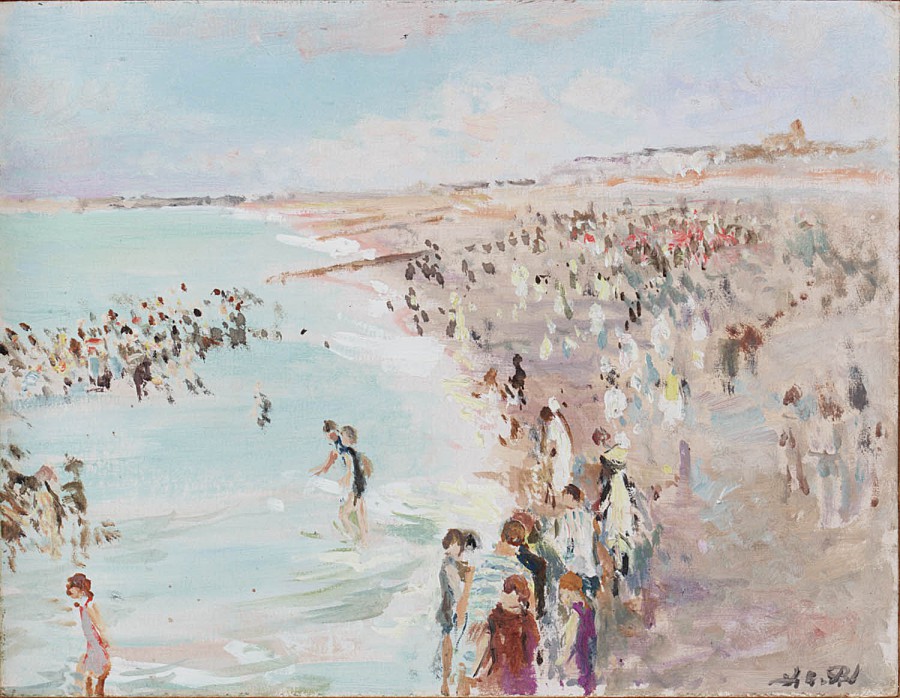 Le bain, matinée d’août, plage de Dieppe