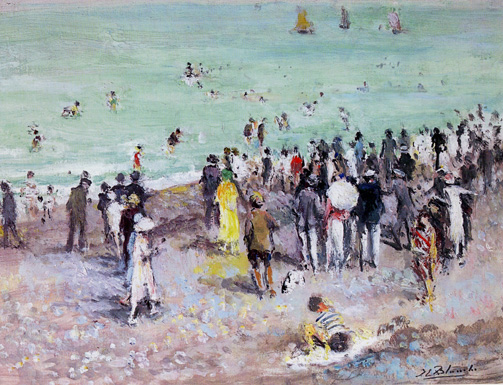 L’heure du bain, Dieppe, temps gris