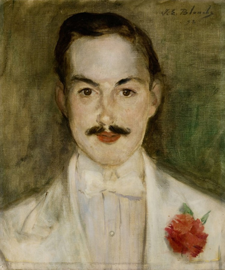 L’homme avec une fleur à la boutonnière