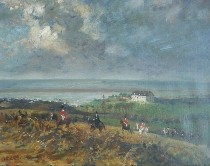 Scène de chasse à courre à Fleet House, Dorset
