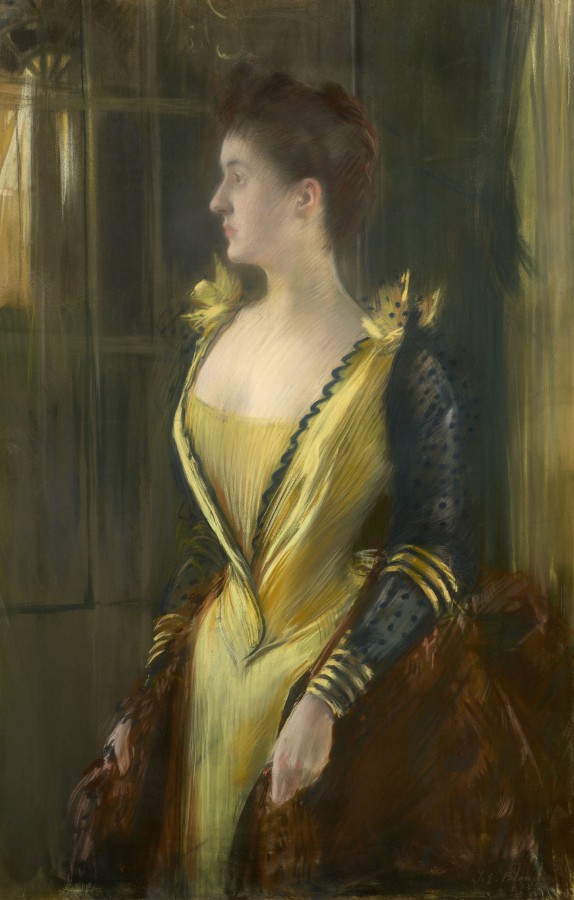 Femme à la robe jaune