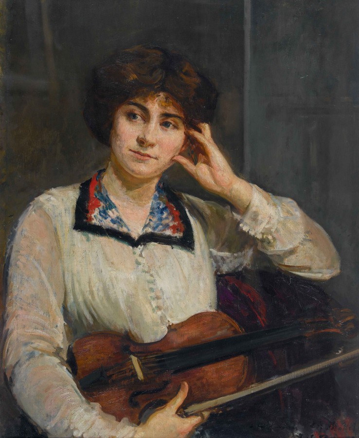 Henriette Mallet au violon