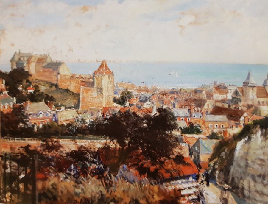 Vue des hauteurs de Dieppe