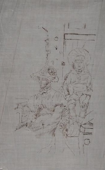 Une femme et un enfant sur un yacht