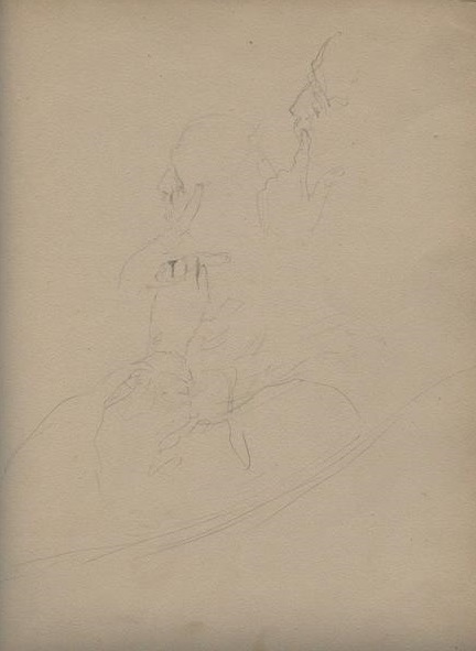 Etudes de personnage accoudé
