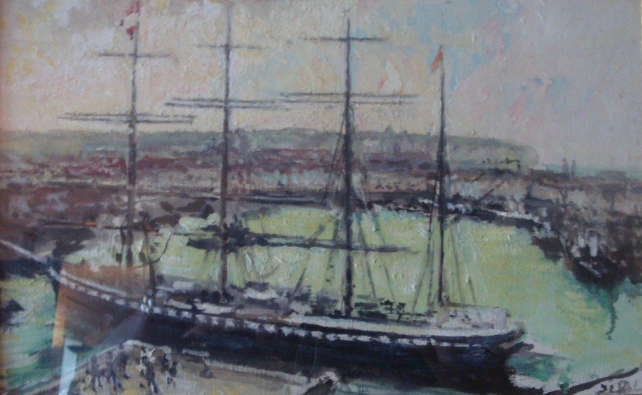 Voilier dans le port de Dieppe